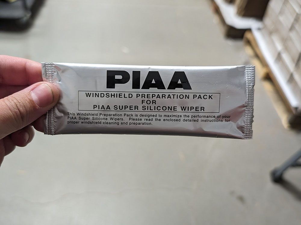 The PIAA wiper preparation pack.