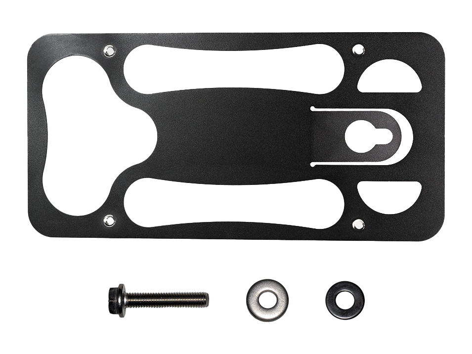 The parts that are included with most Platypus License Plate Moutns